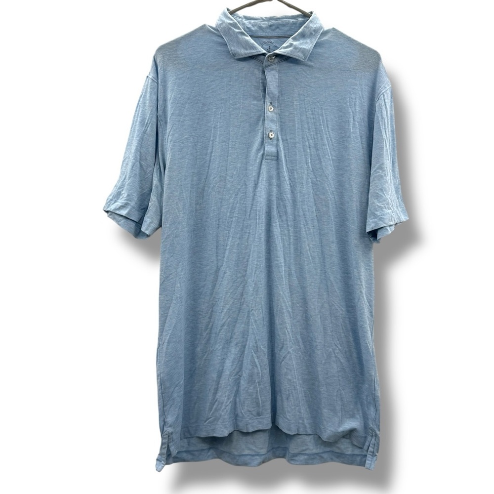 Johnnie-O Blue Polo Shirt Size Large Lightweight Casual Classic Fit‎